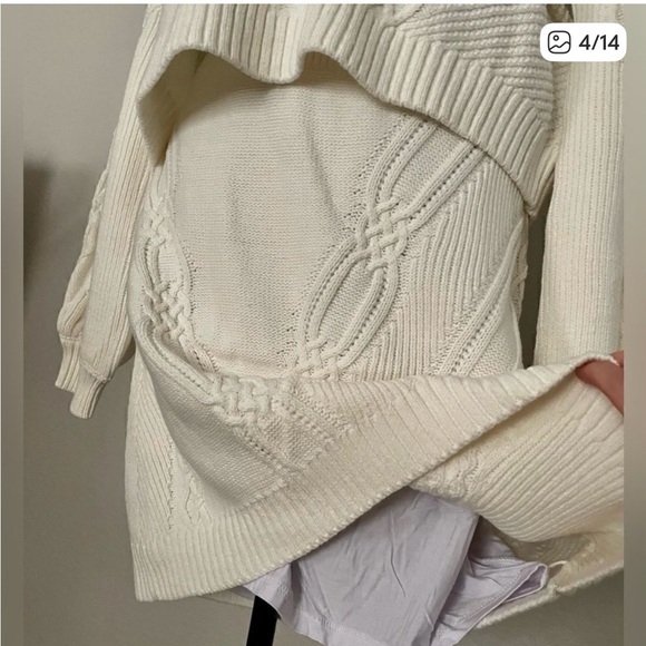 Maeve Ivory Cable-Knit Sweater Skirt Set like new XS - Picture 4 of 4